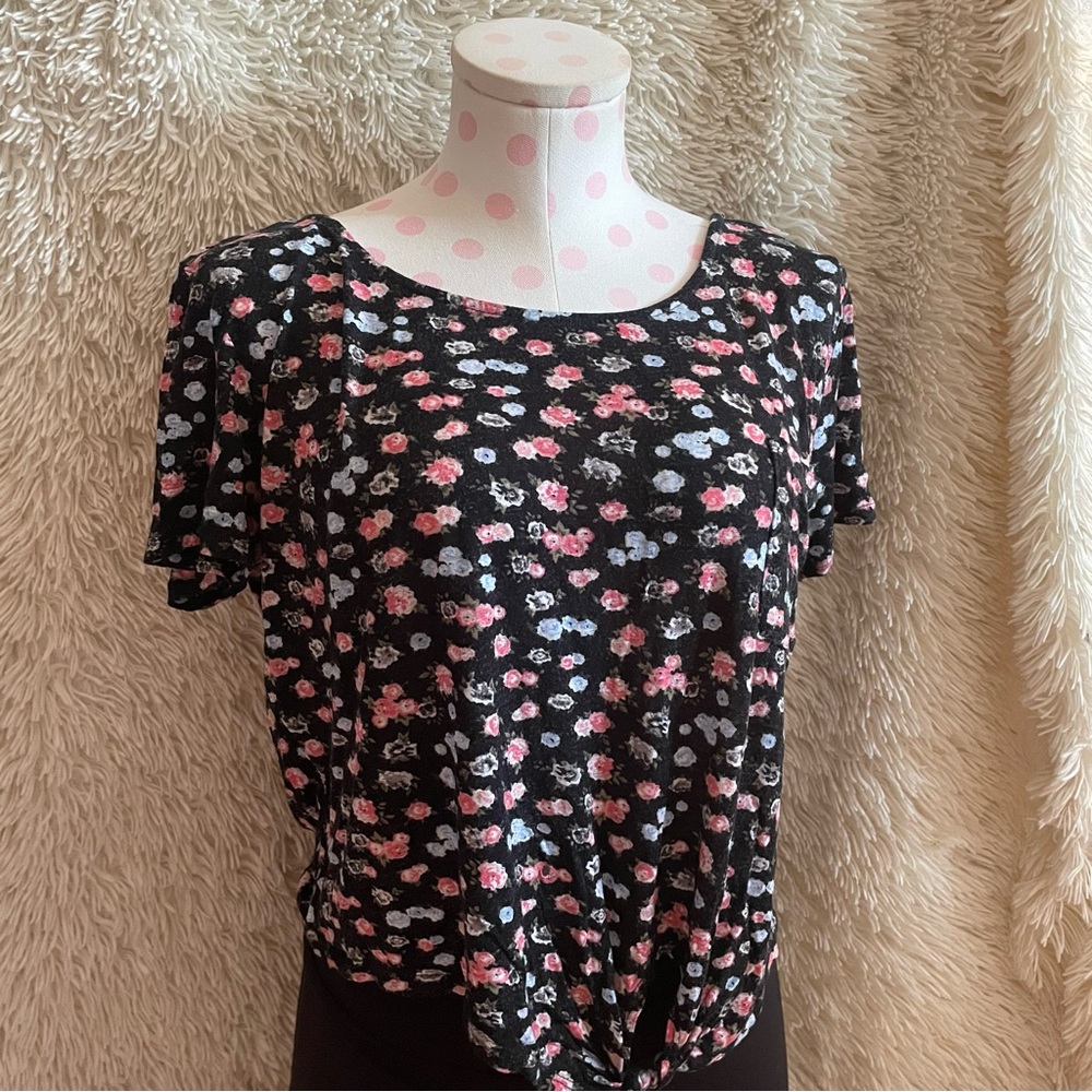 Ardene Floral Tie Tshirt